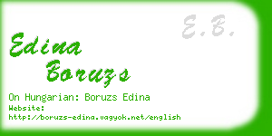 edina boruzs business card